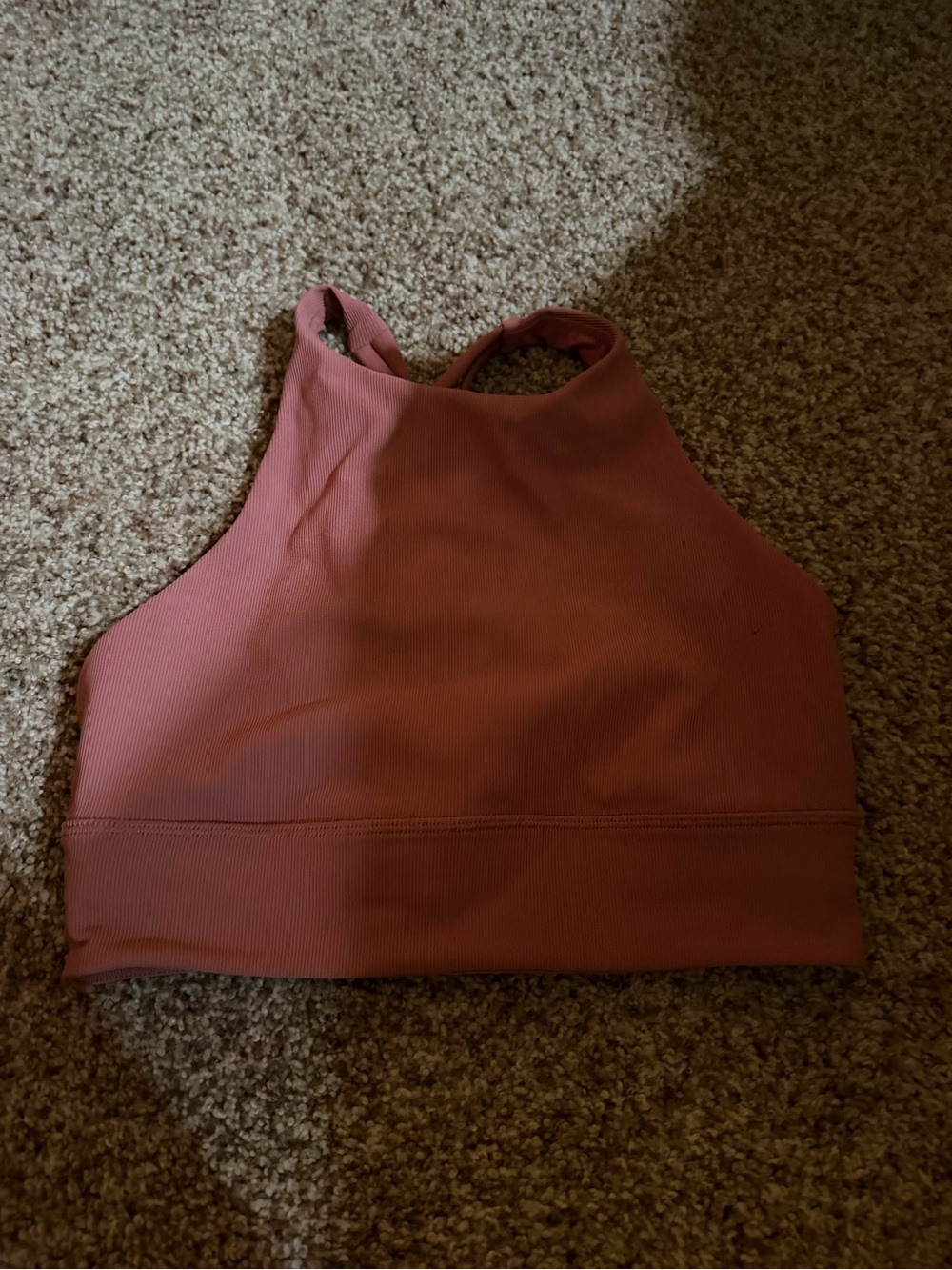 Lululemon Women's High Neck Cropped Tank Top - Dusty Rose